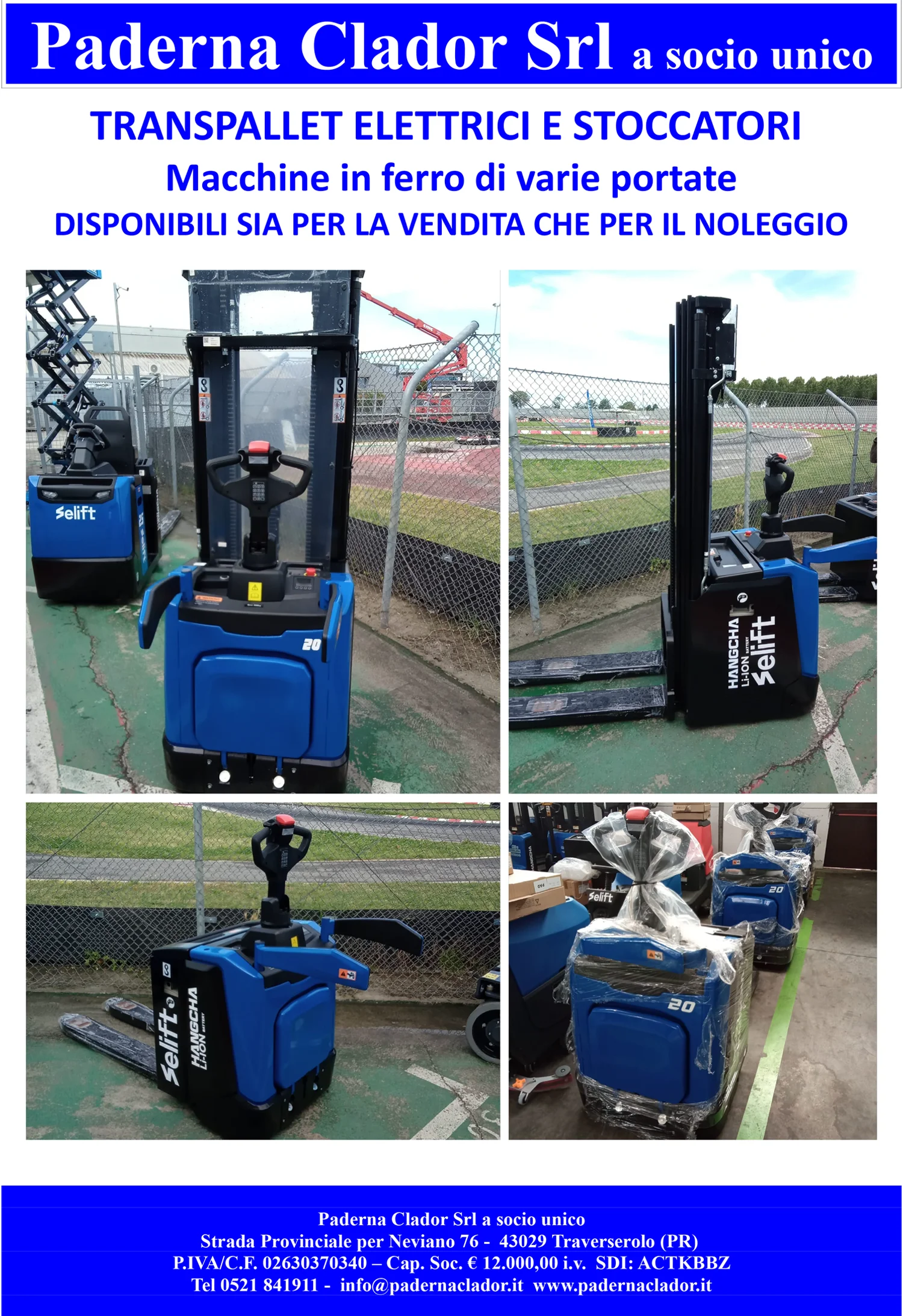 Transpallet elettrici e stoccatori